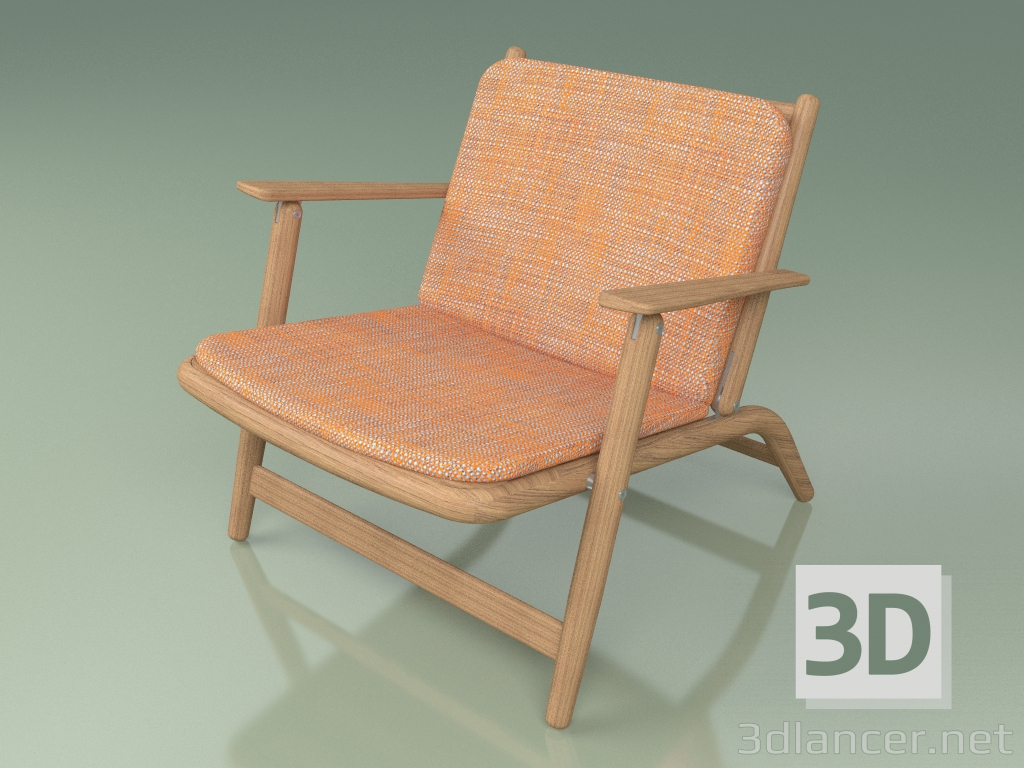 modèle 3D Chaise longue avec coussin 007 - preview
