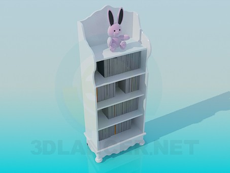 3D Modell Kinder Bücherregal - Vorschau