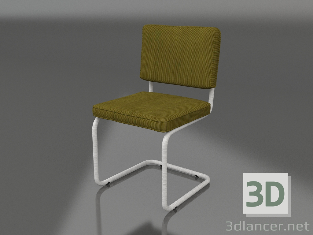 3d model Ridge Rib Brushed Chair (Green) - preview