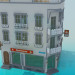 3D modeli Açısal 3 katlı bina - önizleme