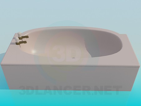 3d модель Бежева ванна – превью