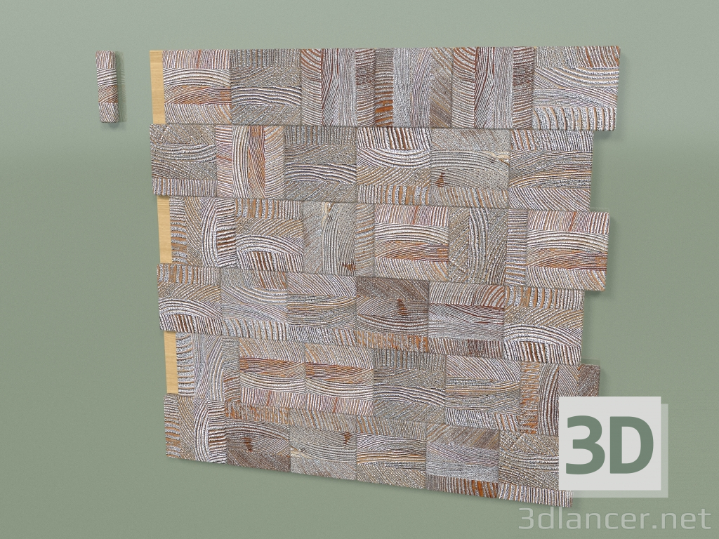 3d model Panel de madera Ratina - vista previa