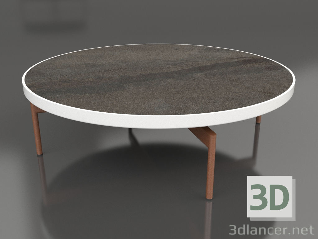 modello 3D Tavolino rotondo Ø120 (Bianco, DEKTON Radium) - anteprima