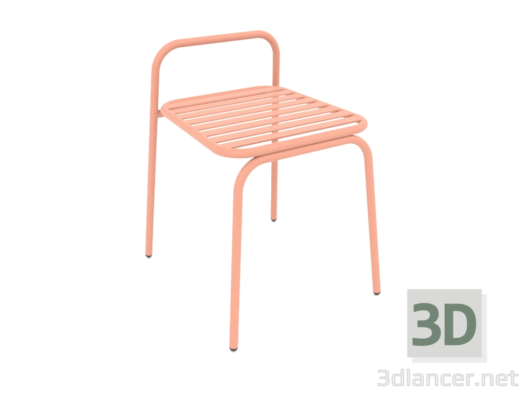 modello 3D Sedia con schienale basso Dvornyag (Peach) - anteprima