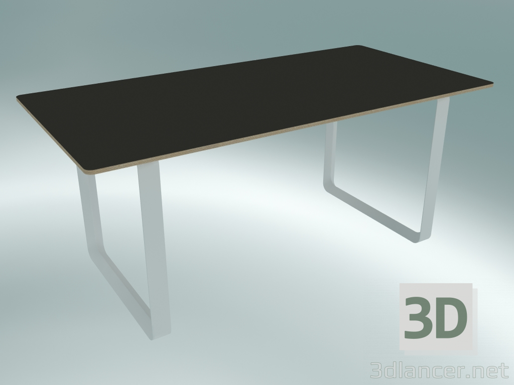 modello 3D Tavolo 70/70, 170x85 cm (Nero, Bianco) - anteprima