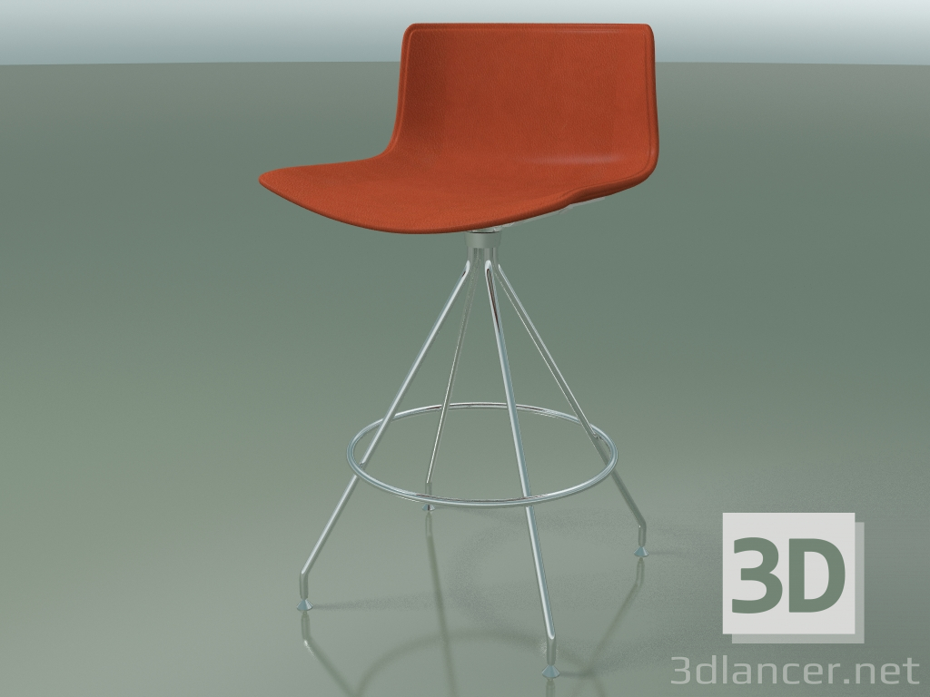 modello 3D Sgabello da bar 0490 (con rivestimento in pelle rimovibile) - anteprima
