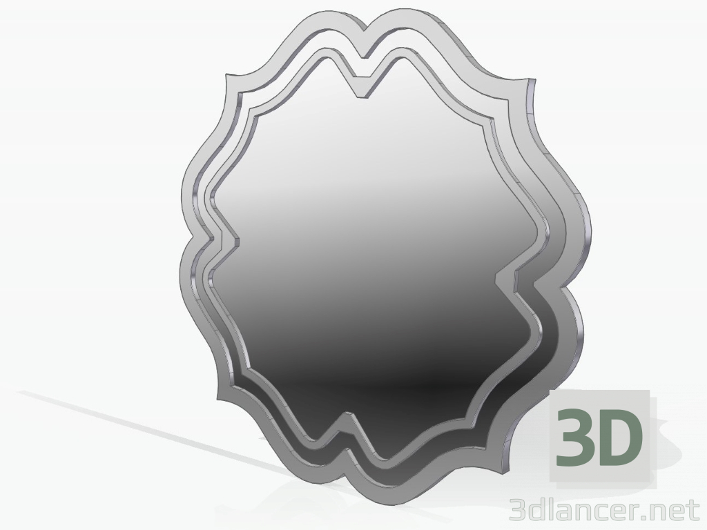 3D Ahşap bir çerçeve içinde Ayna modeli satın - render