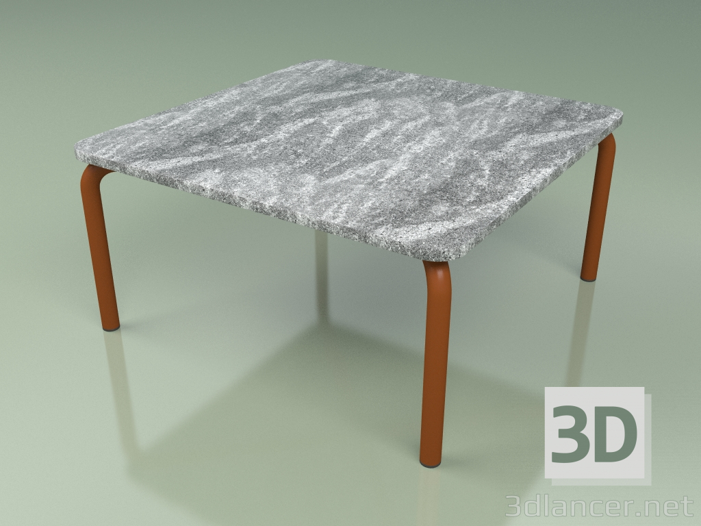 modello 3D Tavolino 005 (Metallo Ruggine, Pietra Cardoso) - anteprima