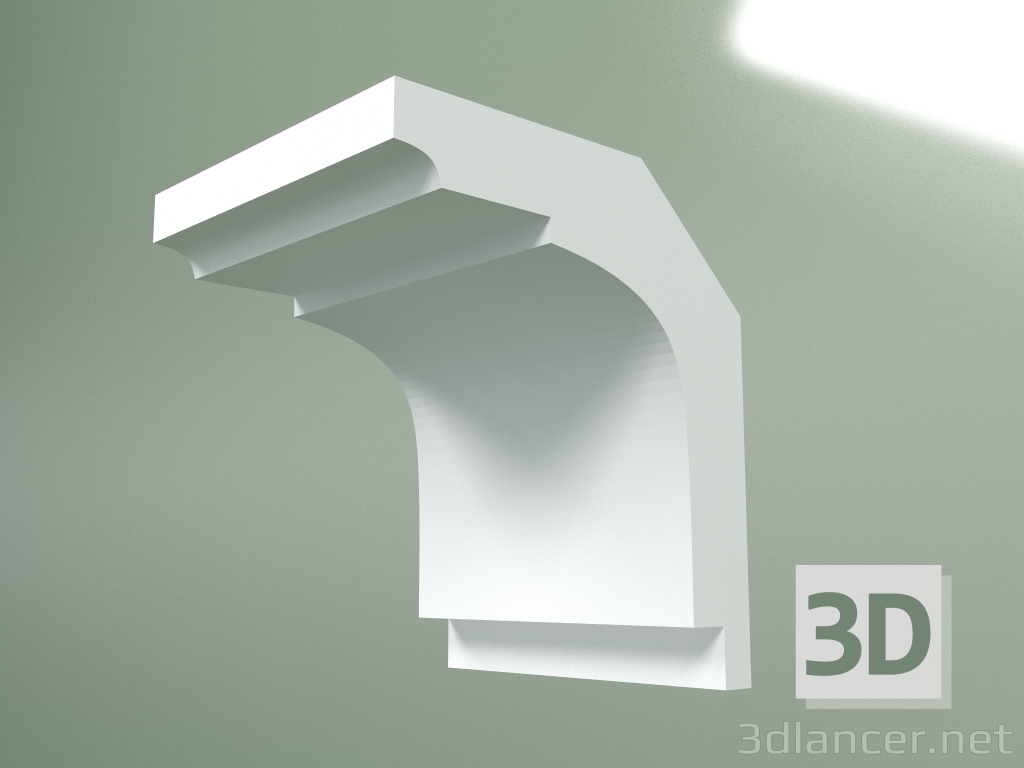 3D modeli Alçı korniş (tavan kaidesi) KT016 - önizleme