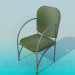 3 डी मॉडल धातु armrests के साथ कुर्सी - पूर्वावलोकन