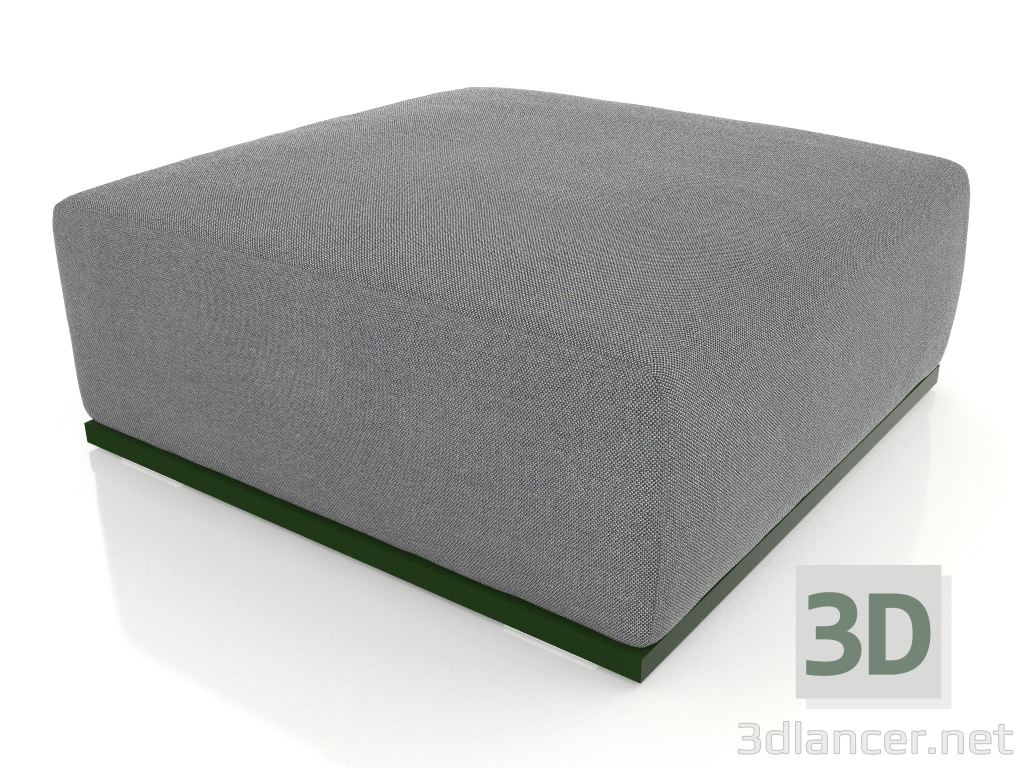 modello 3D Modulo divano pouf (Verde bottiglia) - anteprima