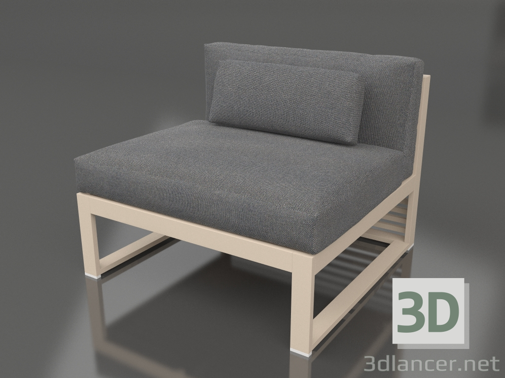 modèle 3D Canapé modulable, section 3 (Sable) - preview
