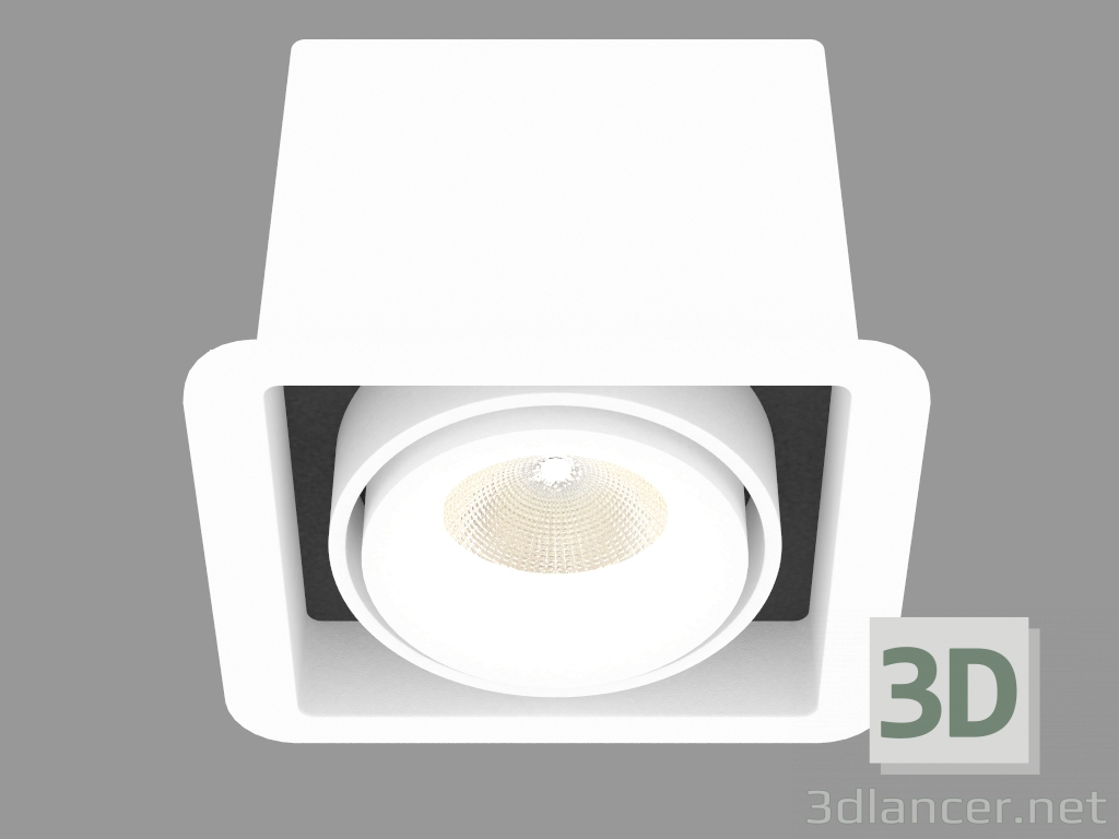 3d модель Встраиваемый поворотный светодиодный светильник (DL18615_01WW-SQ White_Black) – превью