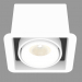modello 3D Incasso girevole apparecchio LED (DL18615_01WW-SQ White_Black) - anteprima