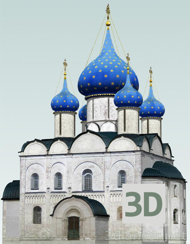 3D Modell Suzdal. Geburtskirche - Vorschau