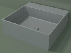 Countertop washbasin (01UN21302, Silver Gray C35, L 48, P 48, H 16 cm)