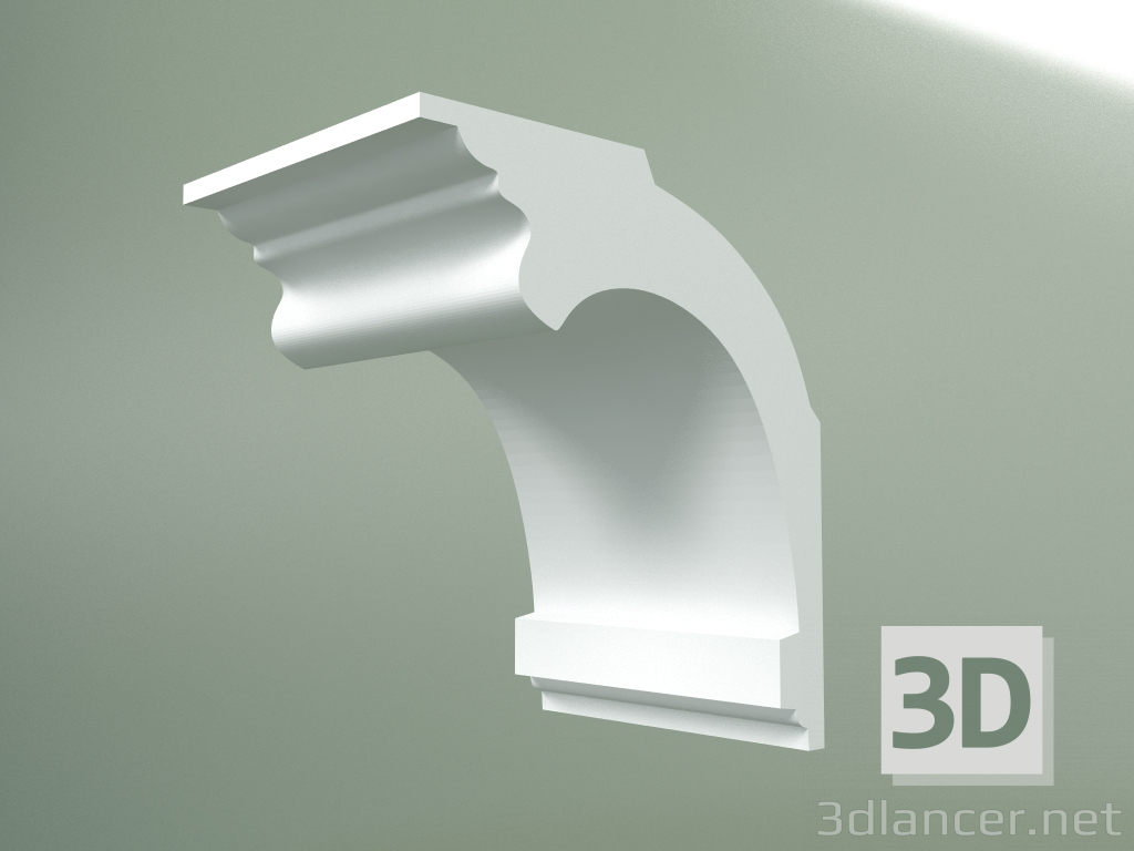 3D modeli Alçı korniş (tavan kaidesi) KT017 - önizleme