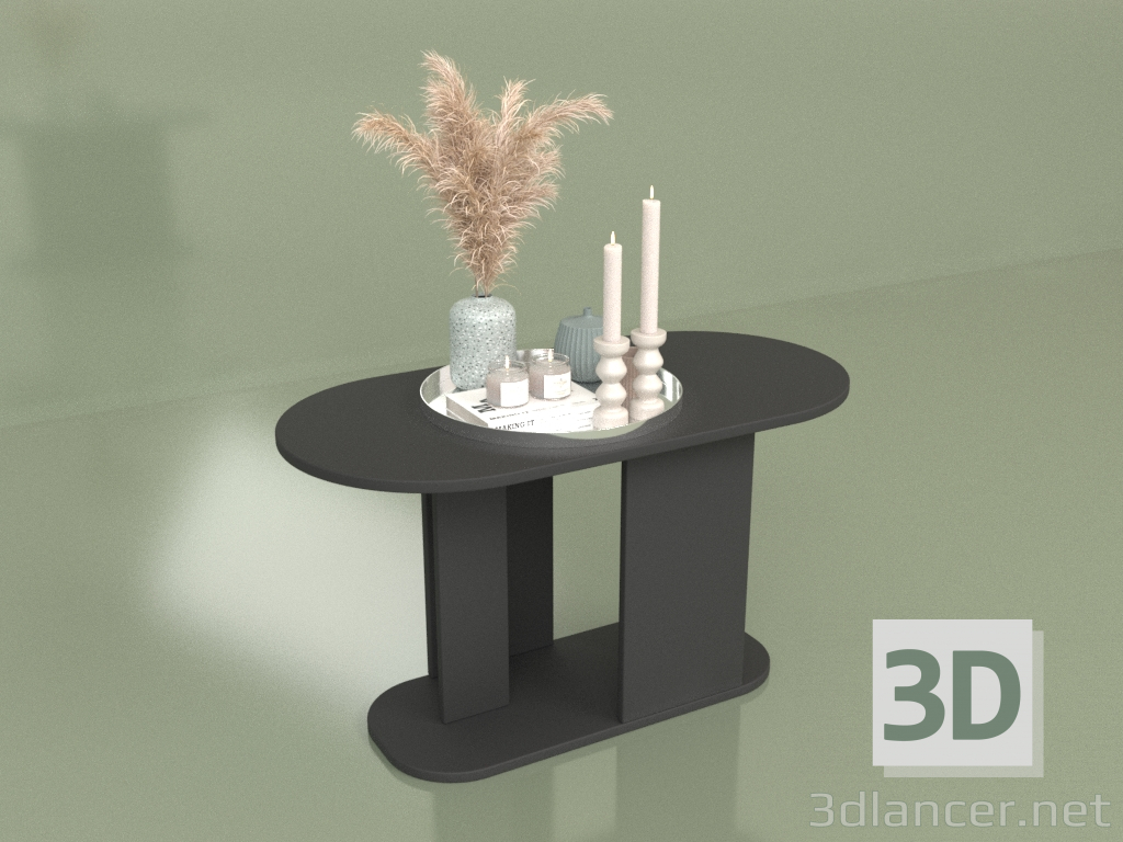 modèle 3D Table basse ovale (10443) - preview