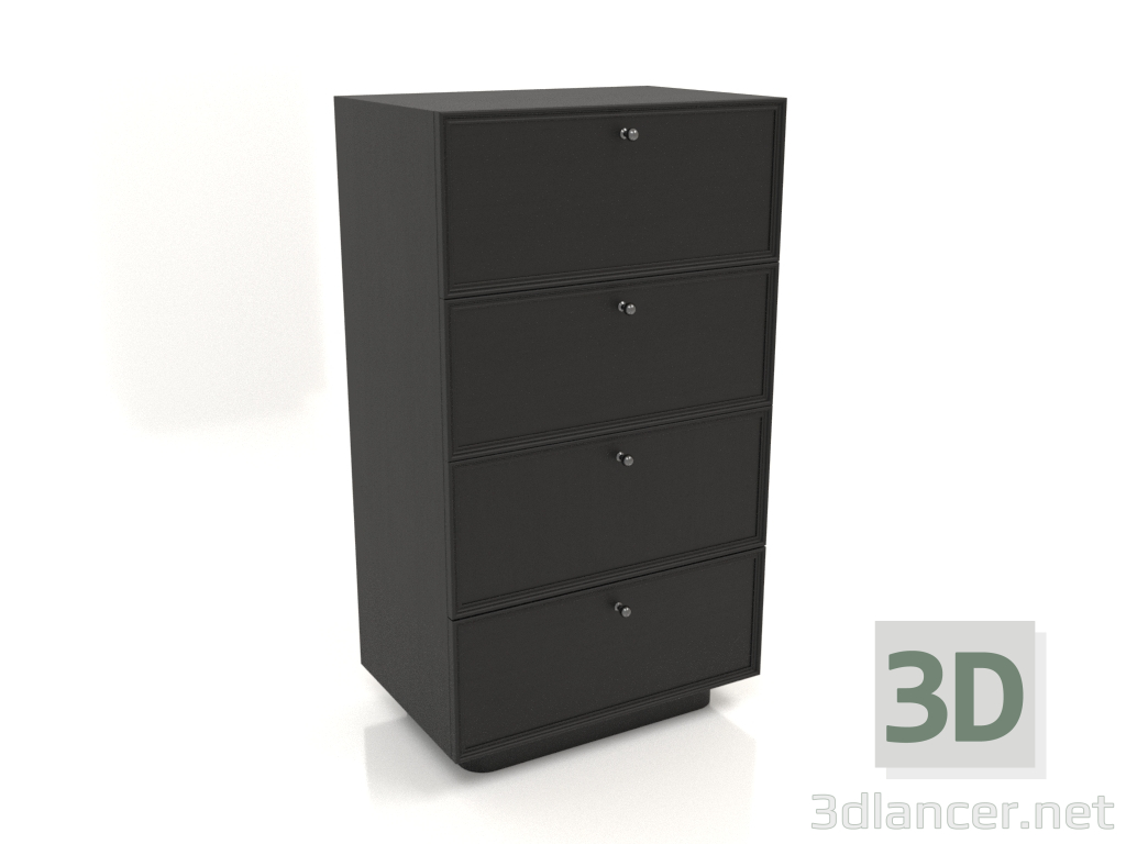 3d model Chest of drawers TM 15 (604x400x1074, wood black) - preview