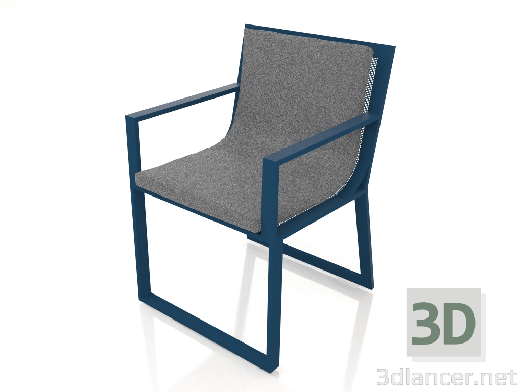 3D Modell Esszimmerstuhl (Graublau) - Vorschau