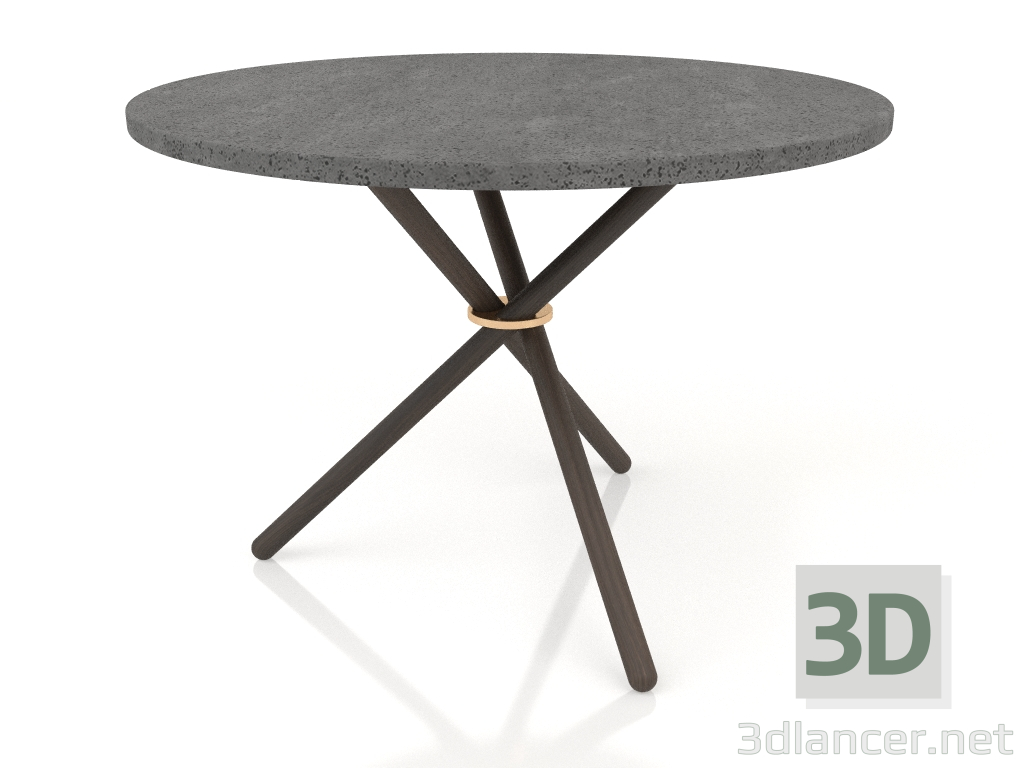 Modelo 3d Mesa de centro Daphne (concreto escuro, carvalho escuro) - preview