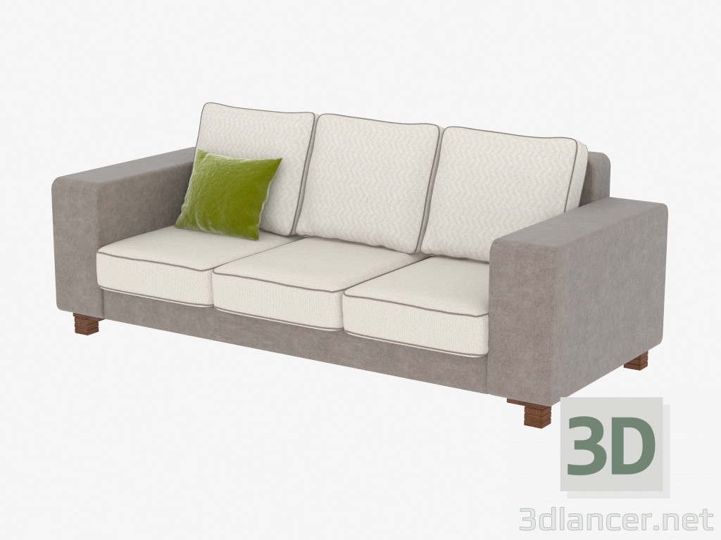 3D Modell Sofa geraden triple - Vorschau