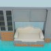 3d модель Набір меблів в спальну – превью