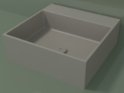 Countertop washbasin (01UN21302, Clay C37, L 48, P 48, H 16 cm)
