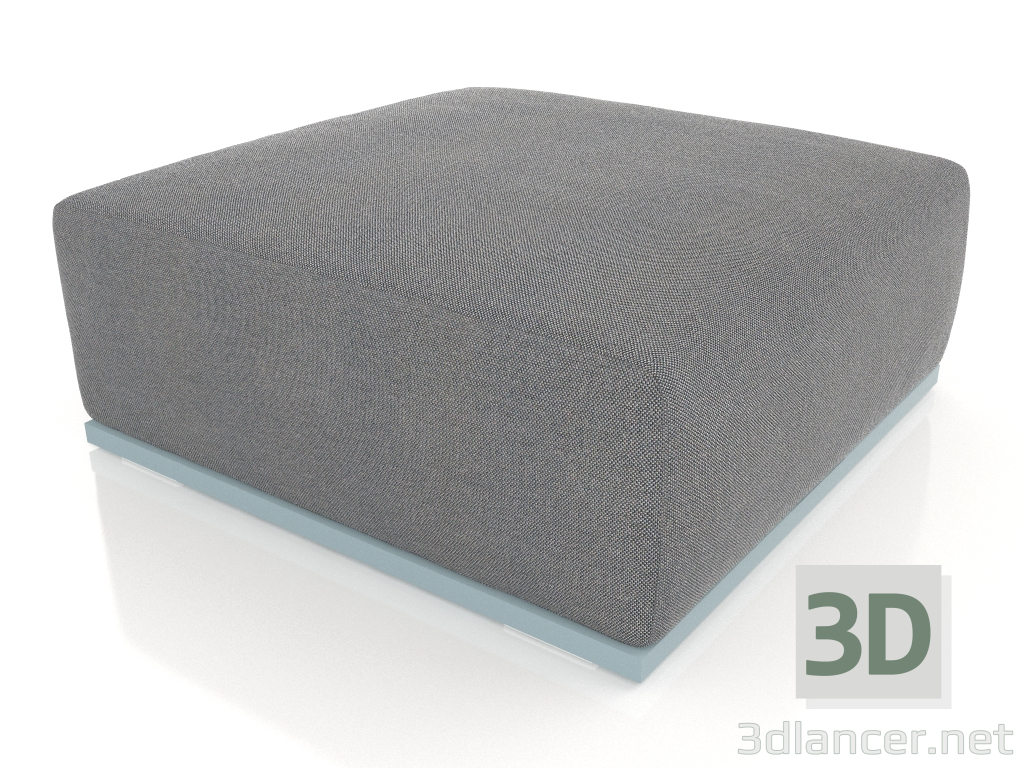 3D modeli Puf kanepe modülü (Mavi gri) - önizleme