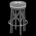 3d HUNTINGDON COLLECTION table and bar stool model buy - render