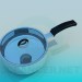 3d model Saucepan with one handle - preview