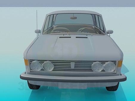 modello 3D Fiat 125P - anteprima