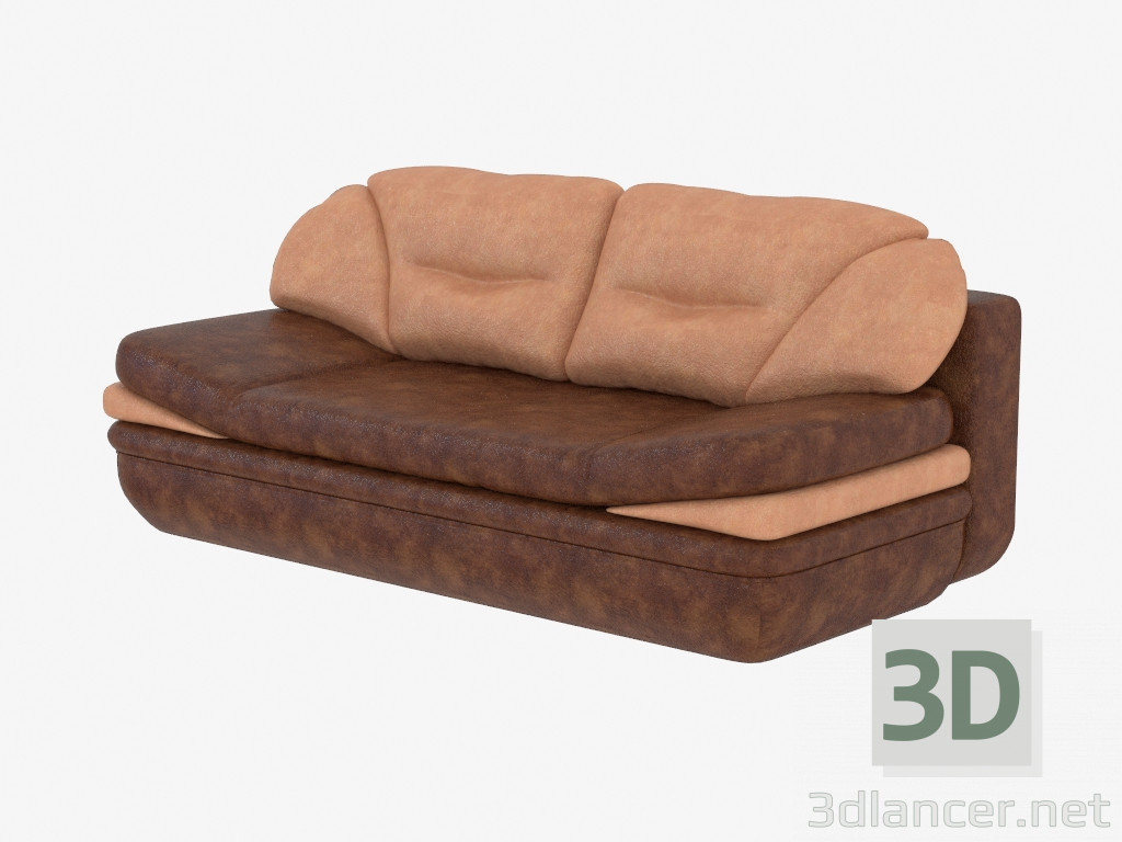 3D modeli Düz kanepe - önizleme