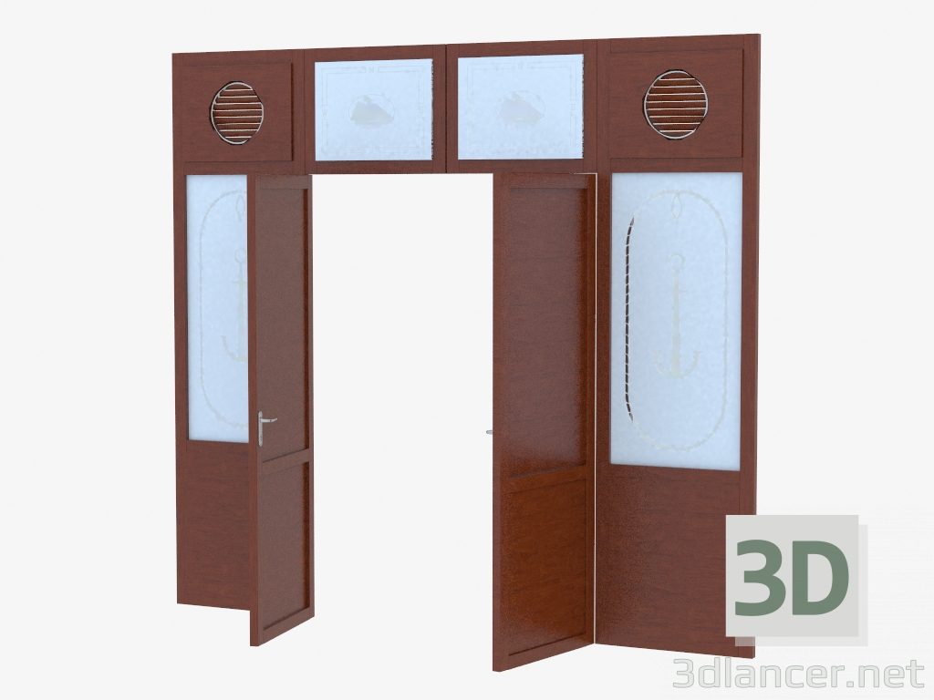 3D Modell Tür mit Dekor - Vorschau