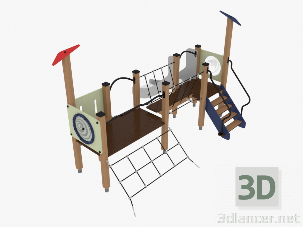 3d модель Детский игровой комплекс (4422) – превью