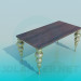 3d model Table with scalloped legs - preview