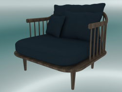 Armchair Fly (SC1, H 70cm, D 80cm, L 87cm, Smoked oiled oak, Harald 2 182)