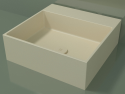 Countertop washbasin (01UN21302, Bone C39, L 48, P 48, H 16 cm)