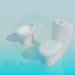 3D modeli Bide ve tuvalet kiti - önizleme