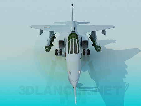 3d model Avión de combate Jaguar - vista previa