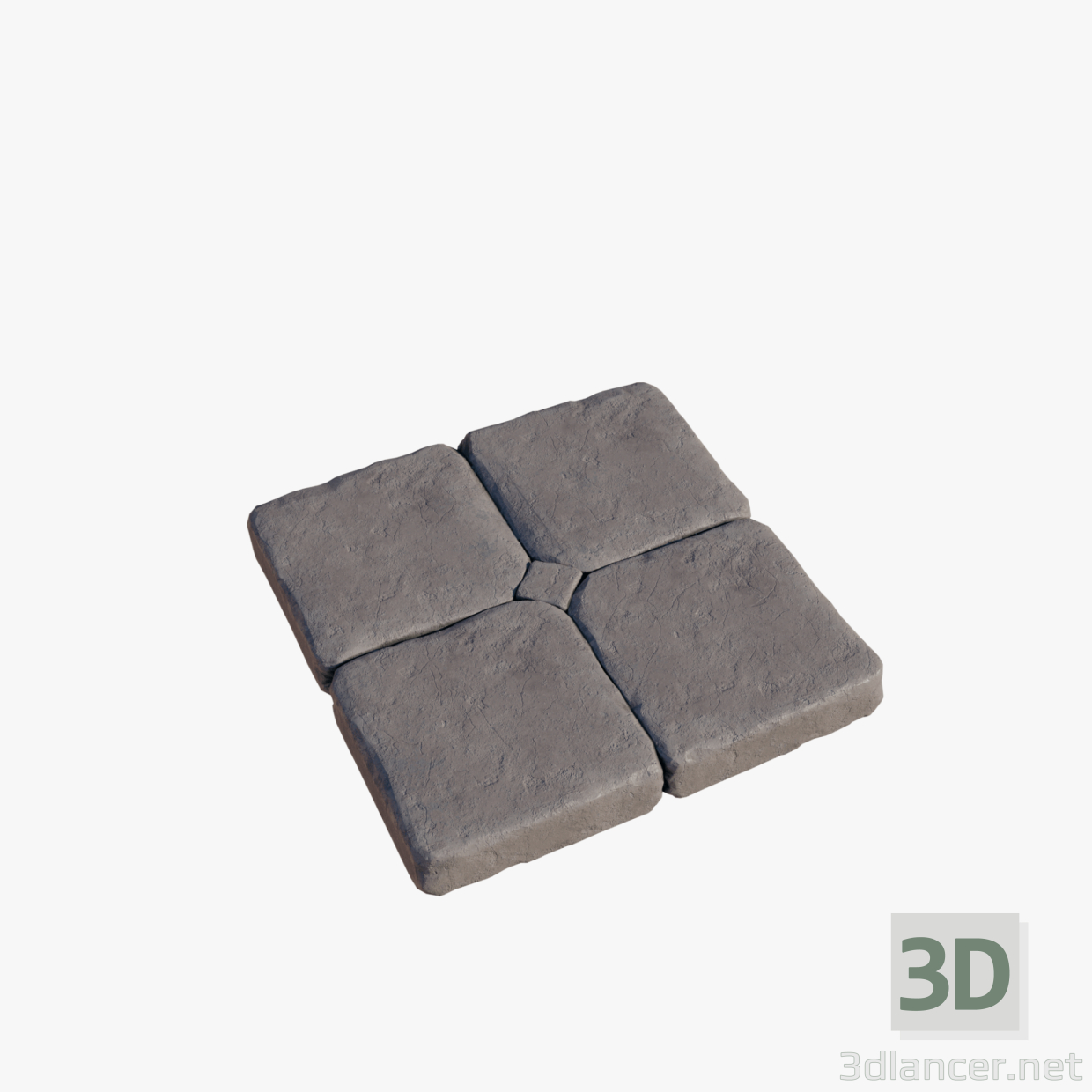 modello 3D di Vecchie lastre per pavimentazione comprare - rendering