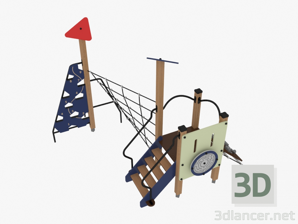 modèle 3D Complexe de jeux pour enfants (4424) - preview