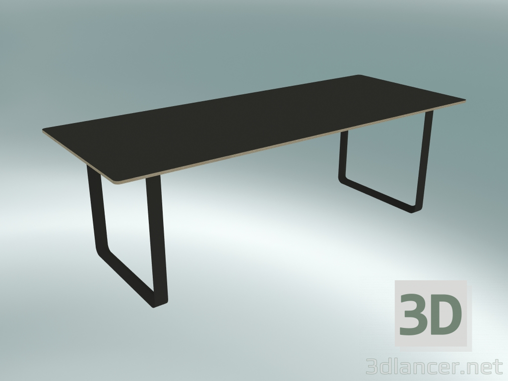 3D Modell Tisch 70/70, 225x90cm (Schwarz) - Vorschau