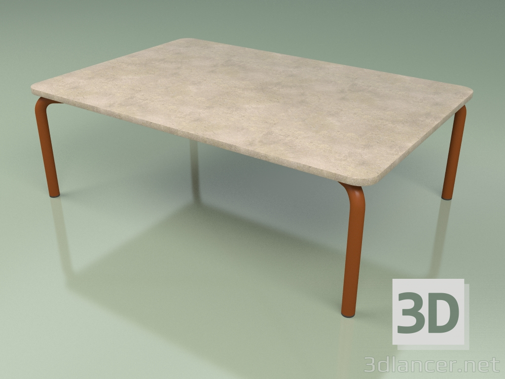 modello 3D Tavolino 006 (Metallo Ruggine, Pietra Farsena) - anteprima