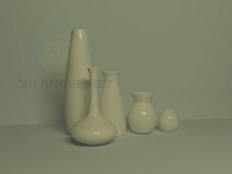 3D Modell Keramik-Vasen - Vorschau
