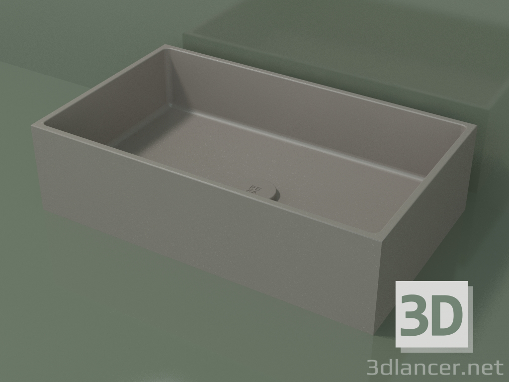 3D modeli Tezgah üstü lavabo (01UN31101, Clay C37, L 60, P 36, H 16 cm) - önizleme