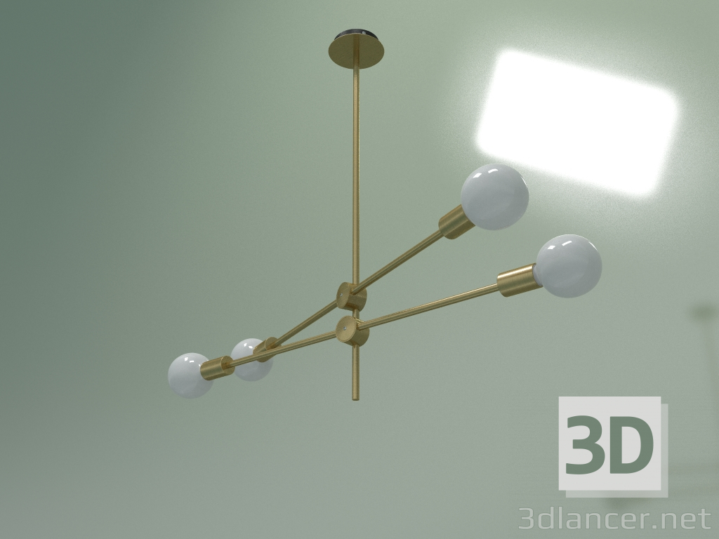 3d model Lámpara de techo Nook, 4 luces - vista previa