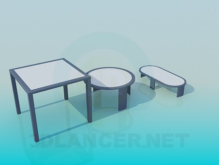 3d модель Набор столов – превью