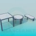 3d model Set of the tables - preview