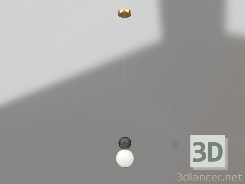modello 3D Pendente Moni nero (07627-1+1,19) - anteprima